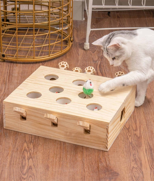 Whack-a-mole Solid Wood Cat Toys