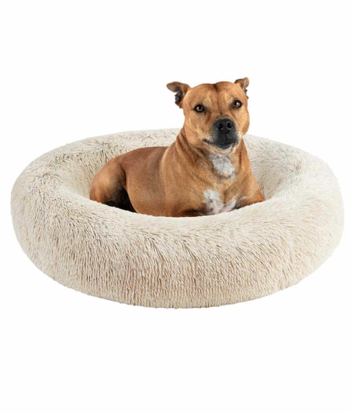 Tan-Donut-Washable-Dog-Bed