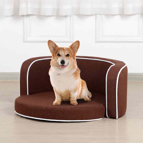 Collapsible Linen Pet Sofa Bed