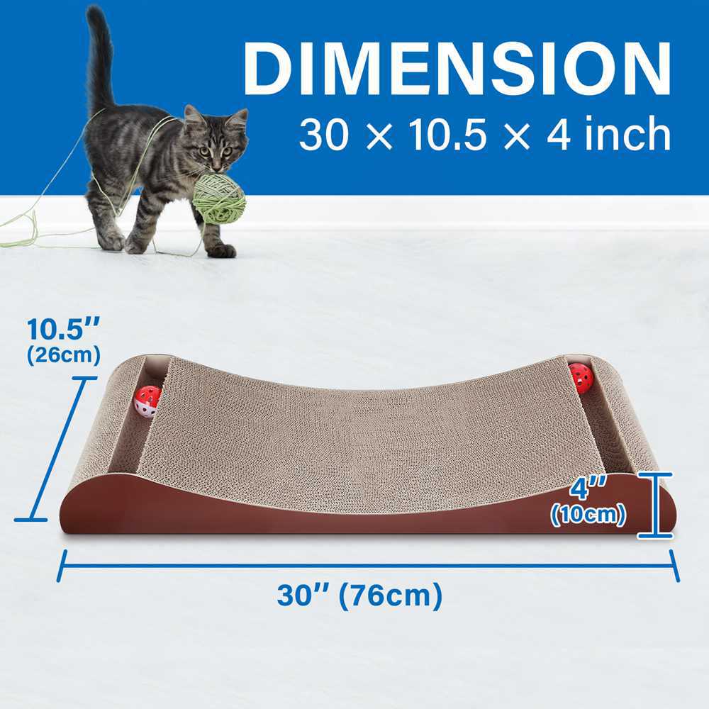 Curved-Design-Cat-Scratcher-Cardboard-With-Bell-Toy