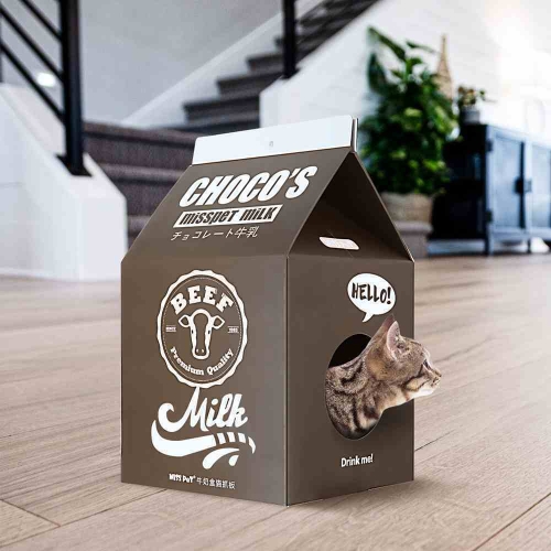 Milk Box Shape Cat House