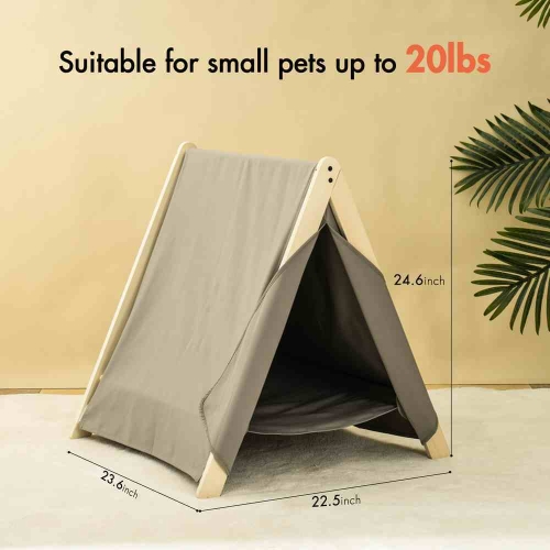 Small Indoor Wooden Cat Tent