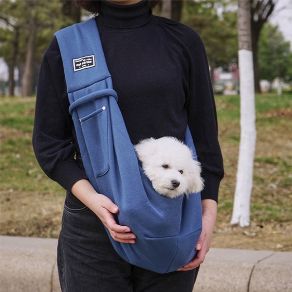 Cotton Breathable Portable Pet Cross-body Bag with Pocket for Small Dog ang Cat