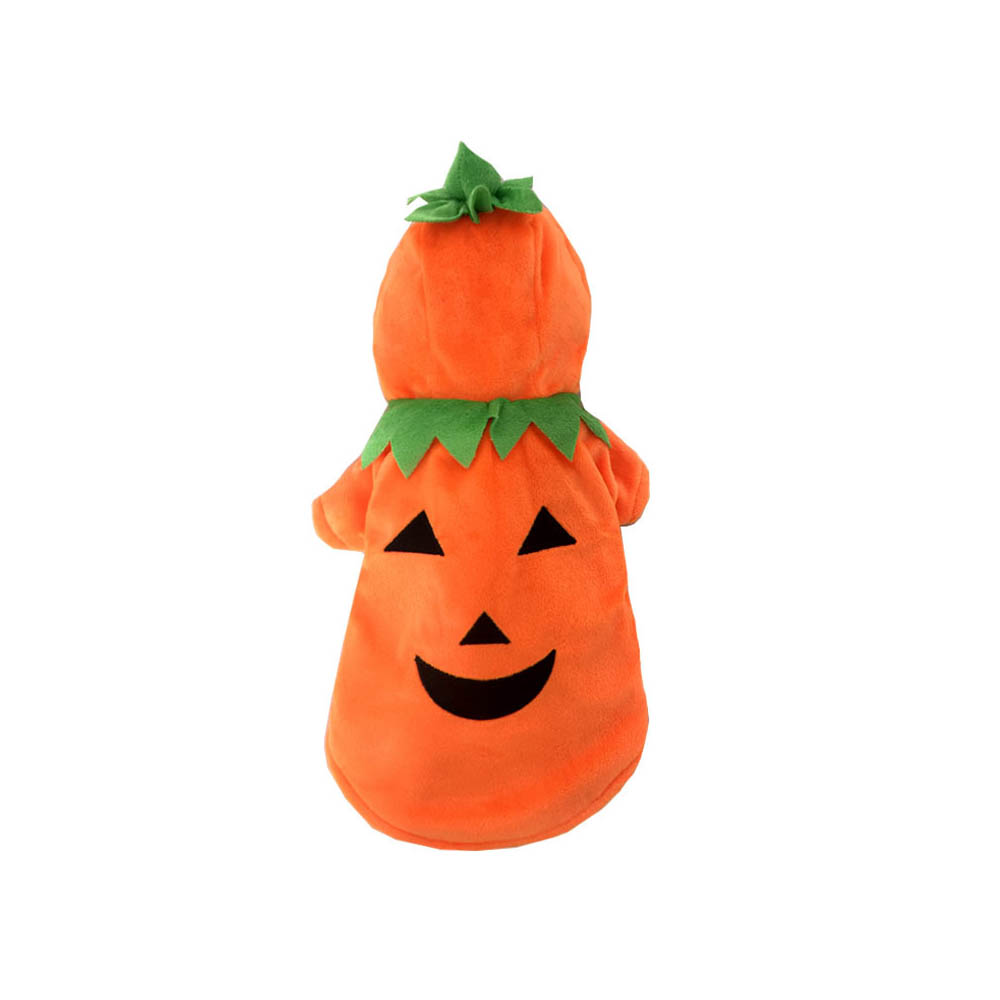 Pumpkin Wool Hoodie Cosplay Costume Pet Plush Coat - pet supplies - 1