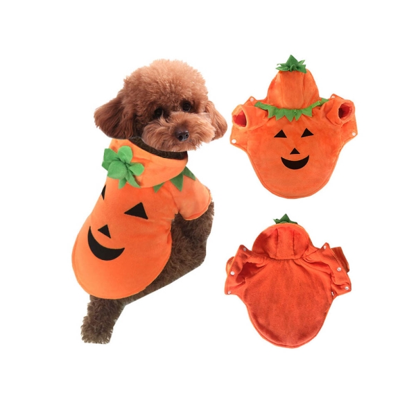Pumpkin Wool Hoodie Cosplay Costume Pet Plush Coat