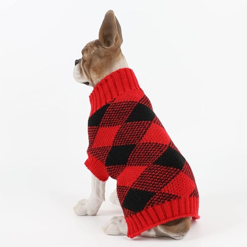 Christmas Turtleneck Wear-resistant Non-pilling Dog Sweater