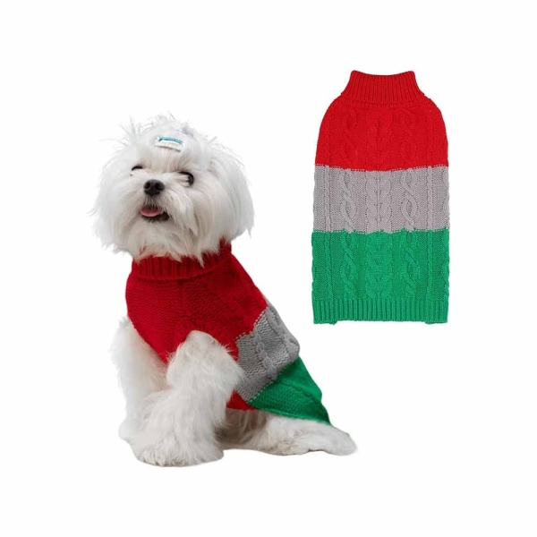 Classic Turtleneck Knitwear Christmas Dog Sweater for Cold Weather