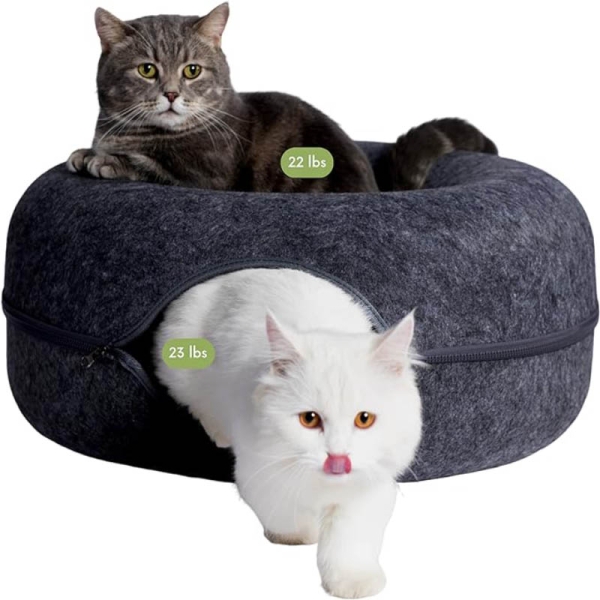 Scratch Detachable Cat Cave Bed Washable Tunnel Cat Bed